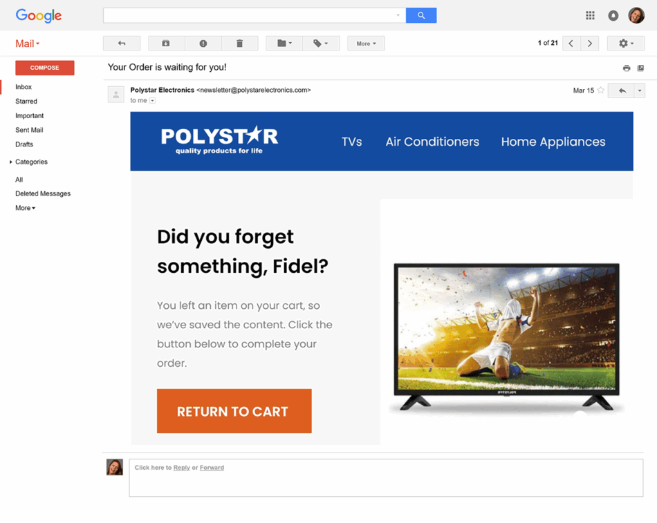 Email Design For Polystar Electronics